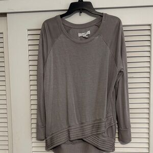 Workshop Republic Clothing Gray Layered Hem Sweatshirt